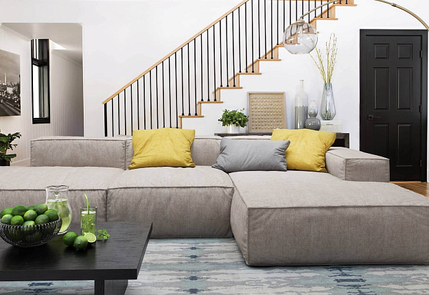 Диван Фри Лаунж без ножек для гостиной, бескаркасный диван от российской мебельной фабрики